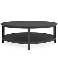 Furniture 47" Solid Wood Hedworth Round Coffee Table