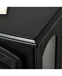Homcom 22" Electric Fireplace Stove with 3-Sided Realistic Flame