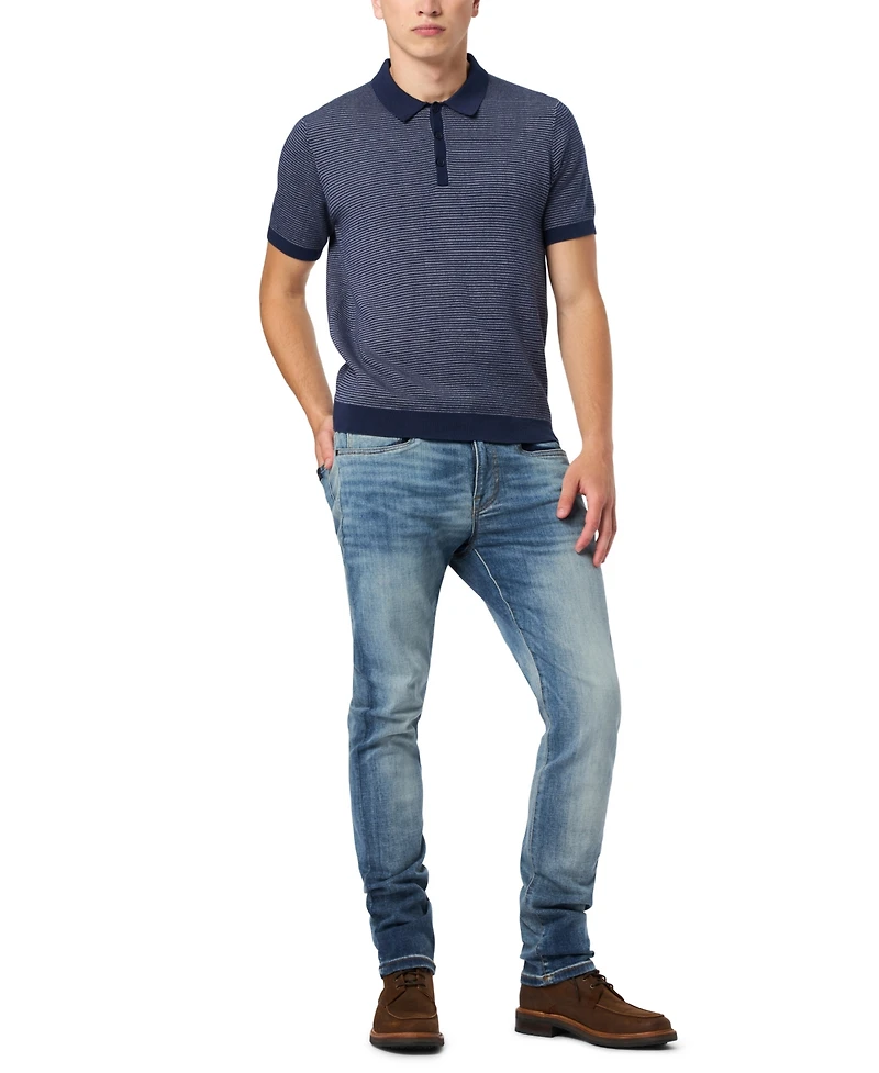 Buffalo David Bitton Men's Walbert Ribbed Polo Shirt