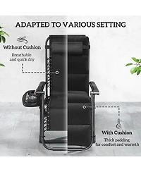 Outsunny Zero Gravity Lounge Chair Set Padded Outdoor Recliner Chair,