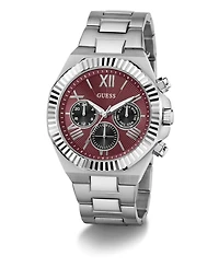 Guess Men's Silver-Tone Multi-Function Watch, 44mm