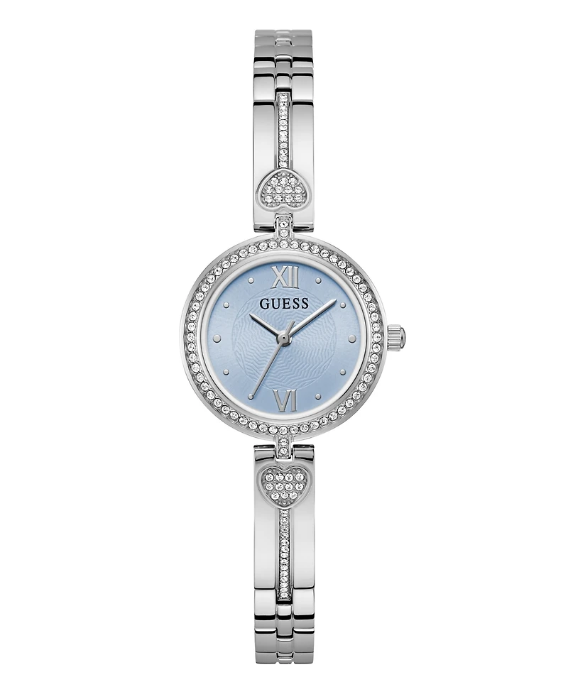 Guess Women's Silver-Tone Analog Watch, 27mm
