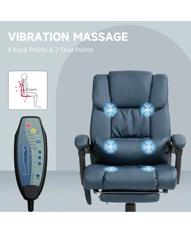 Vinsetto Massage Office Chair, Chair with 6 Vibration Points