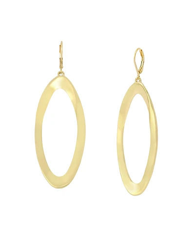 Robert Lee Morris Soho Gold Oval Link Drop Earrings