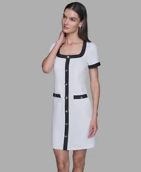 Karl Lagerfeld Paris Women's Square Neck Dress