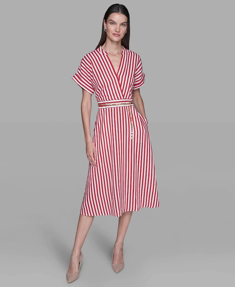 Karl Lagerfeld Paris Women's Printed Midi Dress