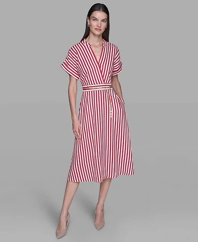 Karl Lagerfeld Paris Women's Printed Midi Dress