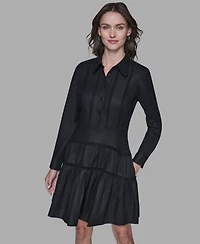 Karl Lagerfeld Paris Women's Collared Shirt Dress