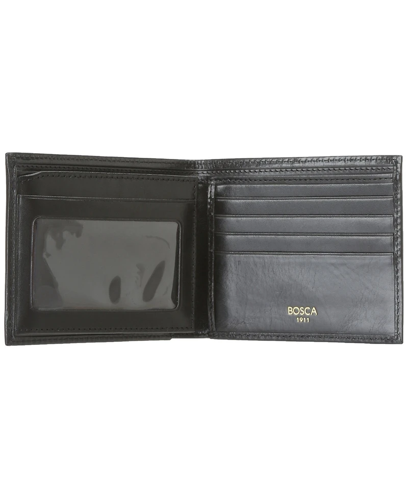 Bosca Men's Wallet, Old Leather Continental Bifold Wallet with I.d. Flap