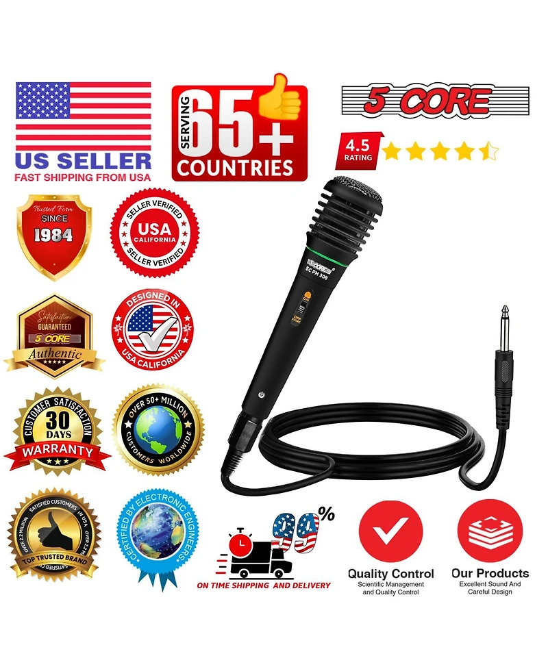 5 Core Microphone Xlr Dynamic Karaoke Singing Handheld Microfono Professional Vocal Dj Music Mic