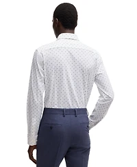 Boss by Hugo Men's Printed Performance-Stretch Slim-Fit Dress Shirt