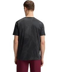 Boss by Hugo Men's Moisture Management Active Jacquard-Pattern T-Shirt