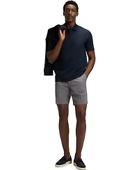 Boss by Hugo Men's Micro-Patterned Stretch Cotton Slim-Fit Shorts