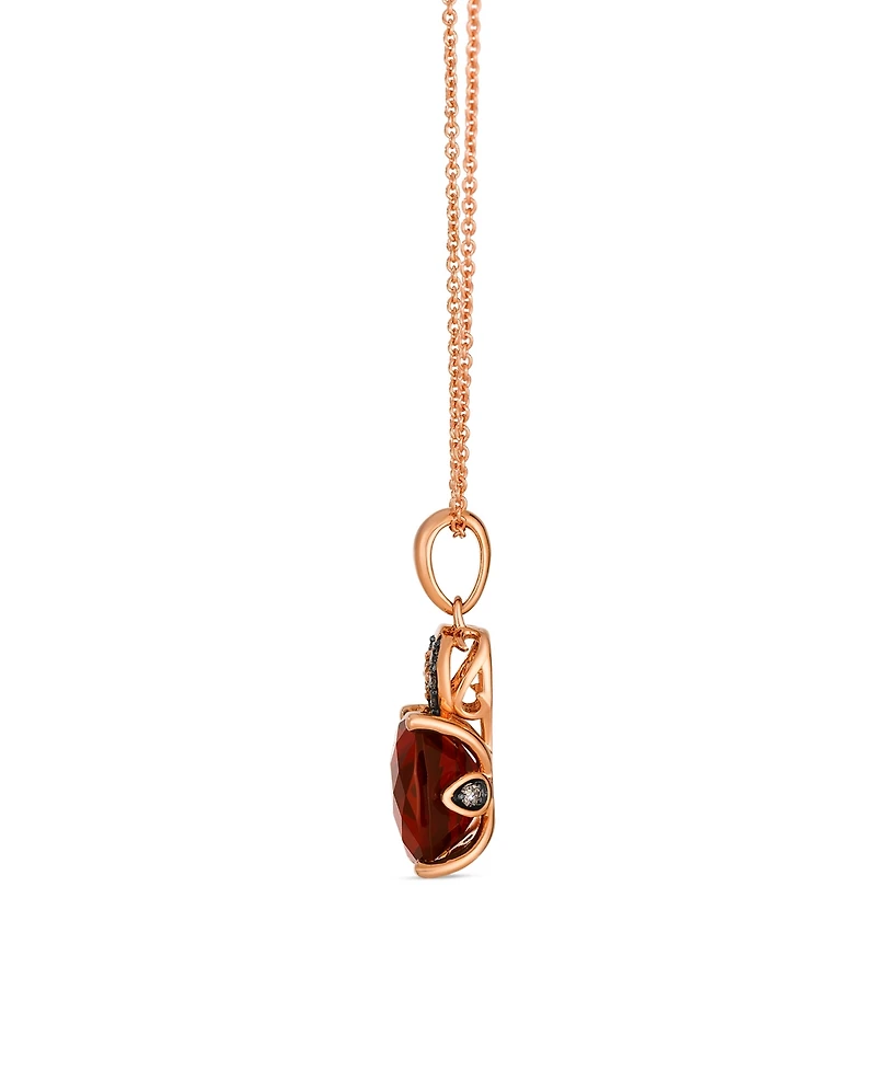 Le Vian Garnet (2.80 ct. t.w.), Vanilla and Chocolate Diamond Pendant Necklace (0.12 ct. t.w.) in 14k Strawberry Gold