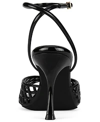 Jeffrey Campbell Women's Lattix Caged Jelly Mid-Heel Dress Sandals