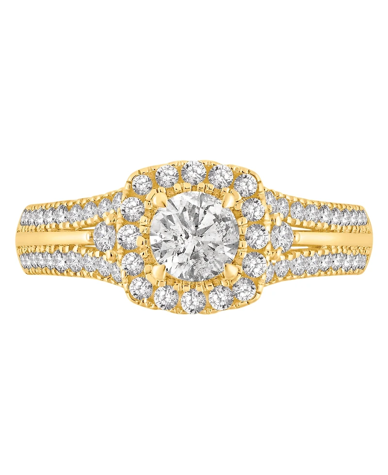 Macy's Diamond Halo Engagement Ring (1 ct. t.w.) in 14K Yellow Gold