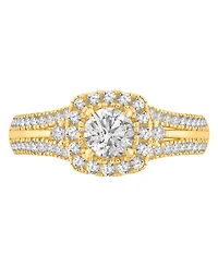 Macy's Diamond Halo Engagement Ring (1 ct. t.w.) in 14K Yellow Gold