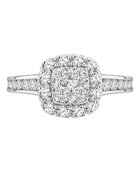 Macy's Diamond Square Cluster Ring (1-1/4 ct. t.w.) in 14K White Gold
