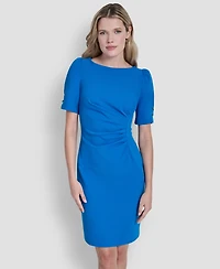 Dkny Women's Short Sleeve Sheath Dress