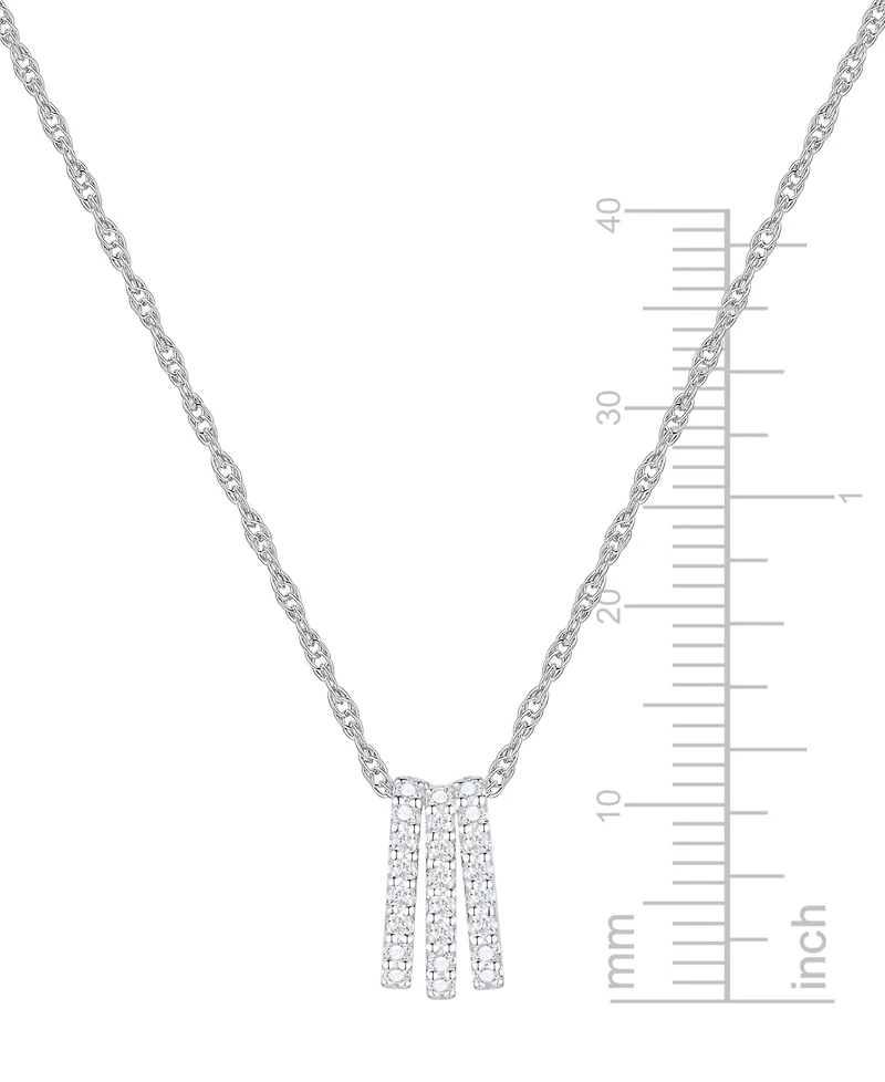 Macy's Diamond Pendant Necklace (1/4 ct. t.w.) in Sterling Silver