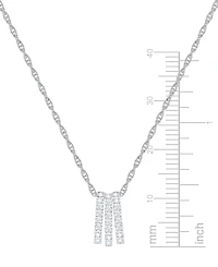 Macy's Diamond Pendant Necklace (1/4 ct. t.w.) in Sterling Silver