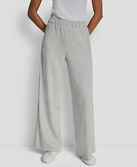 Dkny Jeans Petite Sequin Mid-Rise Wide-Leg Pants
