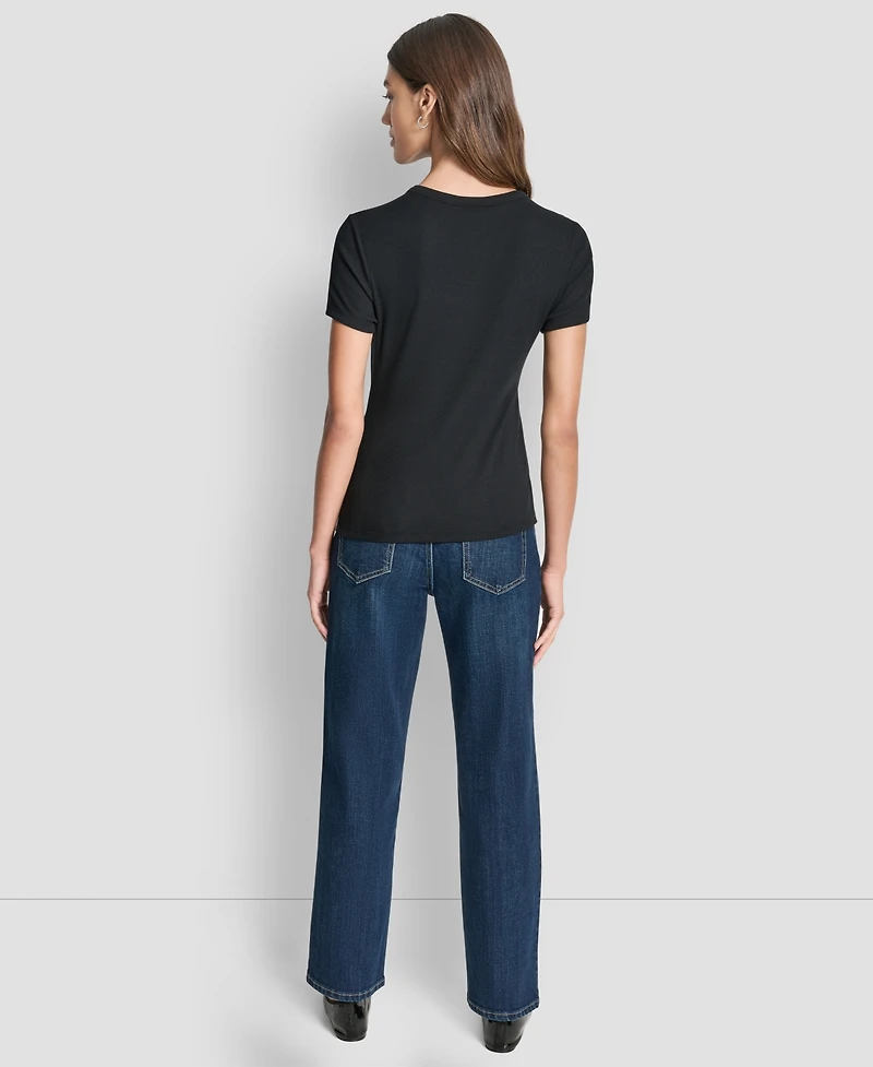 Dkny Jeans Petite Crewneck Short-Sleeve T-Shirt
