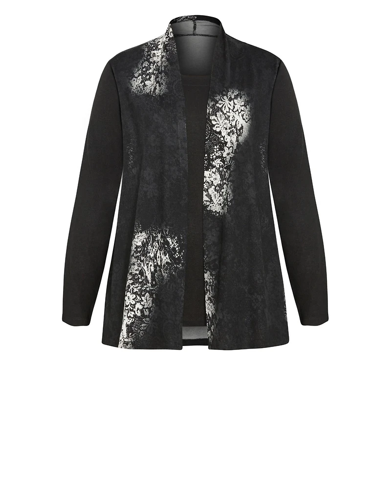 Avenue Women's Hacci Print Duet Top