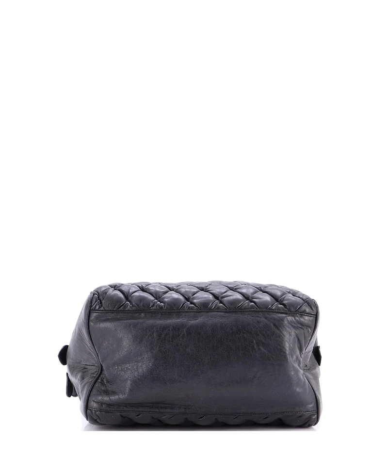 Pre-Owned Balenciaga Mm Matelasse Bag Leather