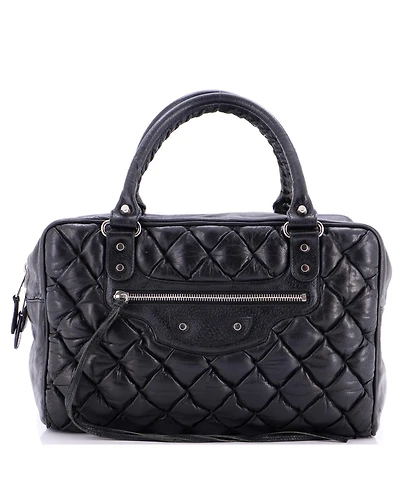 Pre-Owned Balenciaga Mm Matelasse Bag Leather