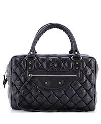 Pre-Owned Balenciaga Mm Matelasse Bag Leather