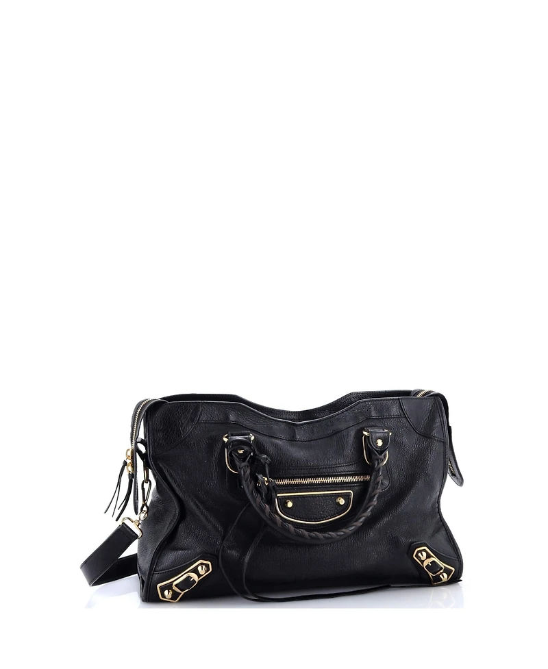 Pre-Owned Balenciaga Medium City Classic Metallic Edge Bag Leather