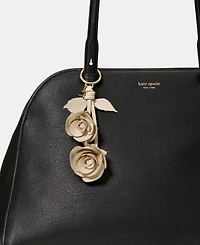 kate spade new york Crinkle Patent Leather Stacked Rose Bag Charm