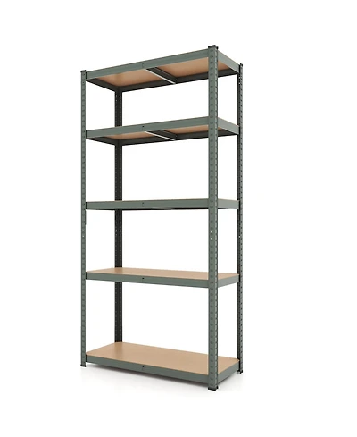 Sugift 5-Tier Heavy Duty Metal Shelving Unit with 2000 Lbs Total Load Capacity-Gray.
