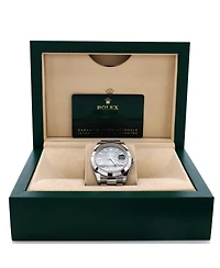 Pre-Owned Rolex Oyster Perpetual Datejust Mint Green Automatic Watch in Stainless Steel 41mm