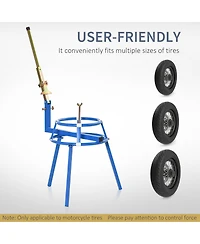 Durand 16"-24" Motorcycle Tire Changing Sd with Strong Streel Frame,