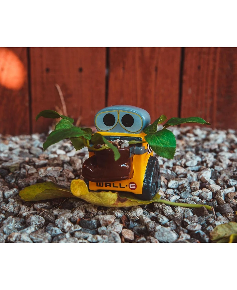 Silver Buffalo Disney Pixar Wall-e 4-Inch Ceramic Mini Planter With Artificial Succulent | Cute Small Flower Pot, Faux Indoor Plant For Desk Shelf
