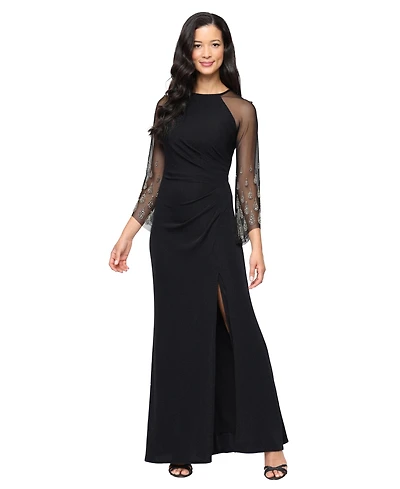 Alex Evenings Women's Long Metallic Gown