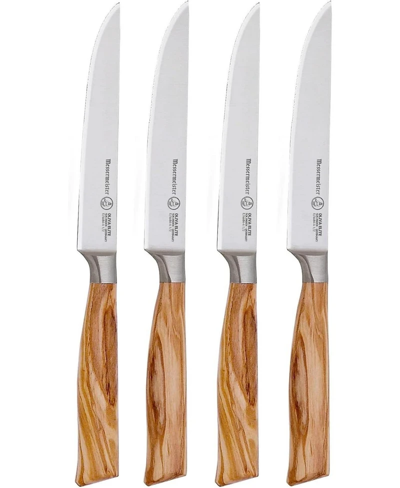 Messermeister Oliva Elite Fine-Edge Steak Knife Set / 4 Pc.