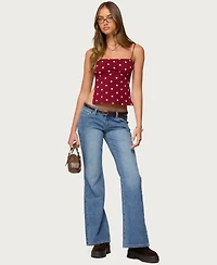 Edikted Women's Jinx Polka Dot Open-Back Top