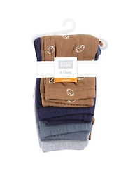 Hudson Baby Boys Cotton Pants and Leggings, Football Fan