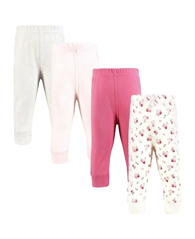 Hudson Baby Baby Girls Hudson Cotton Pants and Leggings, Antique Rose, 9-12 Months