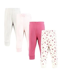 Hudson Baby Baby Girls Hudson Cotton Pants and Leggings, Antique Rose, 9-12 Months