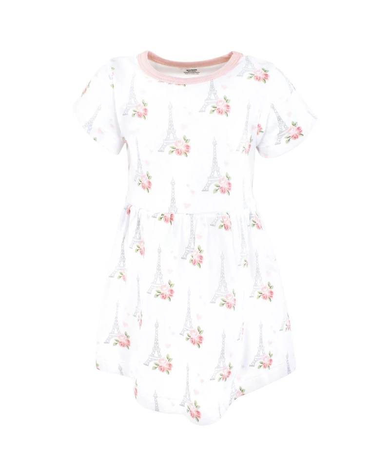 Hudson Baby Baby Girls Hudson Cotton Dresses, Bonjour Paris, 9-12 Months
