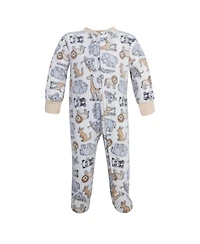 Hudson Baby Boys Fleece Sleep and Play, Kangaroo Neutral, 0-3 Months