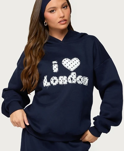 Edikted Women's I Heart London Hoodie