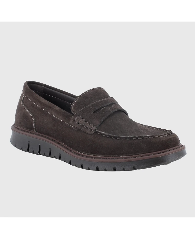 Alpine Swiss Men's Mateo Made Italy Suede Penny Loafers