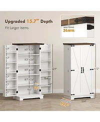 Homcom Kitchen Pantry Cabinet with Sensing Led Light Storage Cabinet