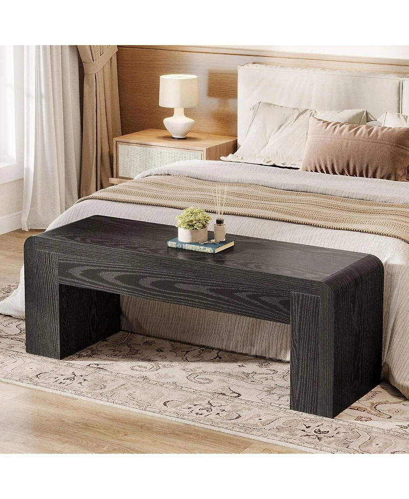 Tribesigns Farmhouse End of Bed Bench for Bedroom