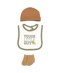 Hudson Baby Boys Cotton Layette Set, Tough Guy Lion, 9-12 Months